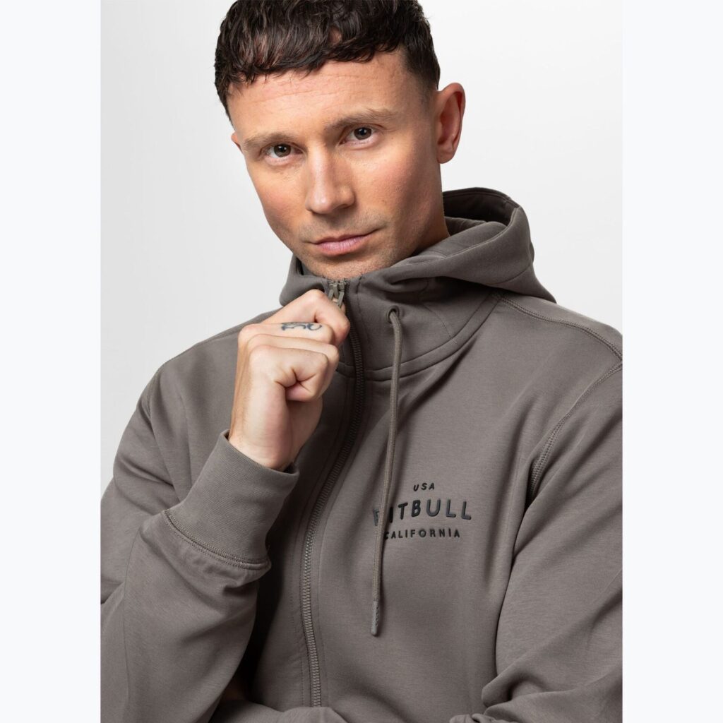 Толстовка мужская Pitbull Sampson Hooded Zip taupe