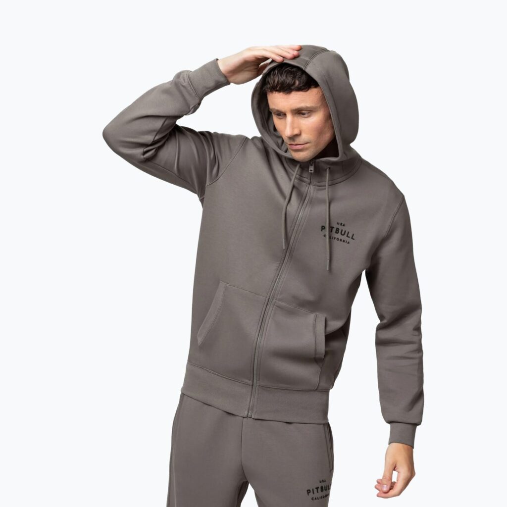 Толстовка мужская Pitbull Sampson Hooded Zip taupe