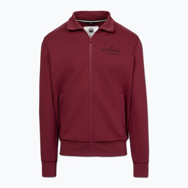 Толстовка мужская Pitbull Sampson Zip burgundy