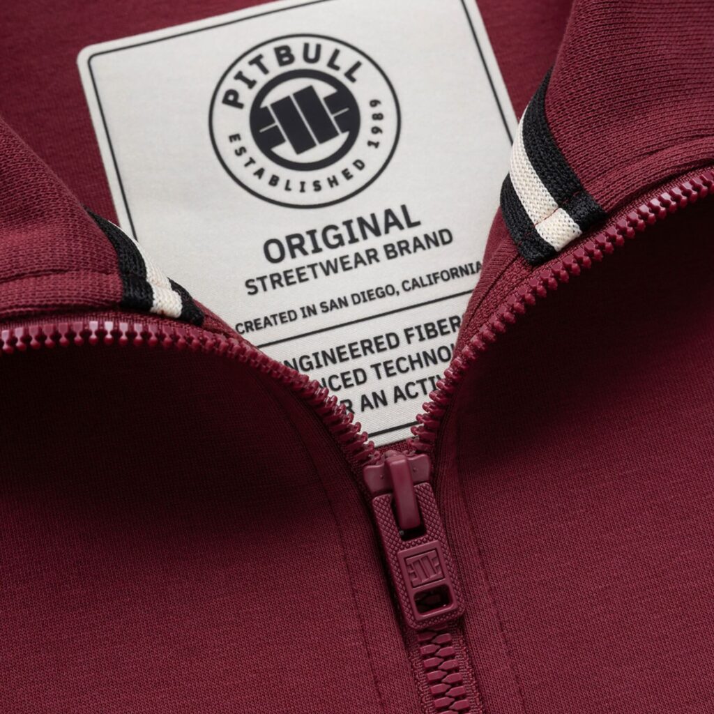 Толстовка мужская Pitbull Sampson Zip burgundy