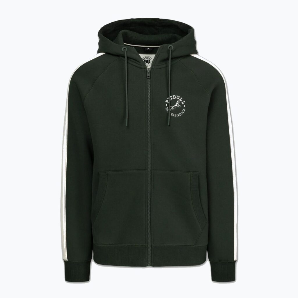 Толстовка мужская Pitbull San Diego Ca Hooded Zip dark green
