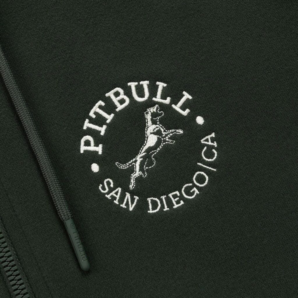 Толстовка мужская Pitbull San Diego Ca Hooded Zip dark green