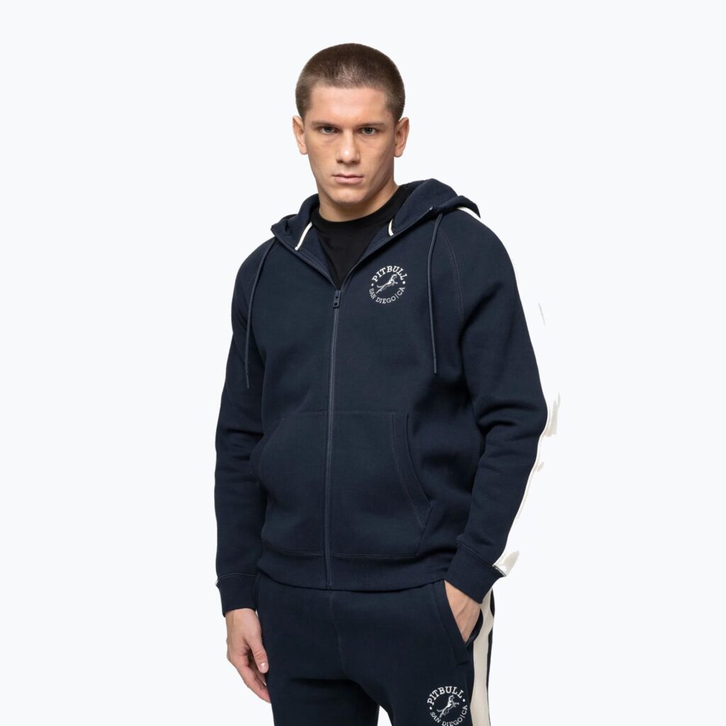 Толстовка мужская Pitbull San Diego Ca Hooded Zip dark navy/red