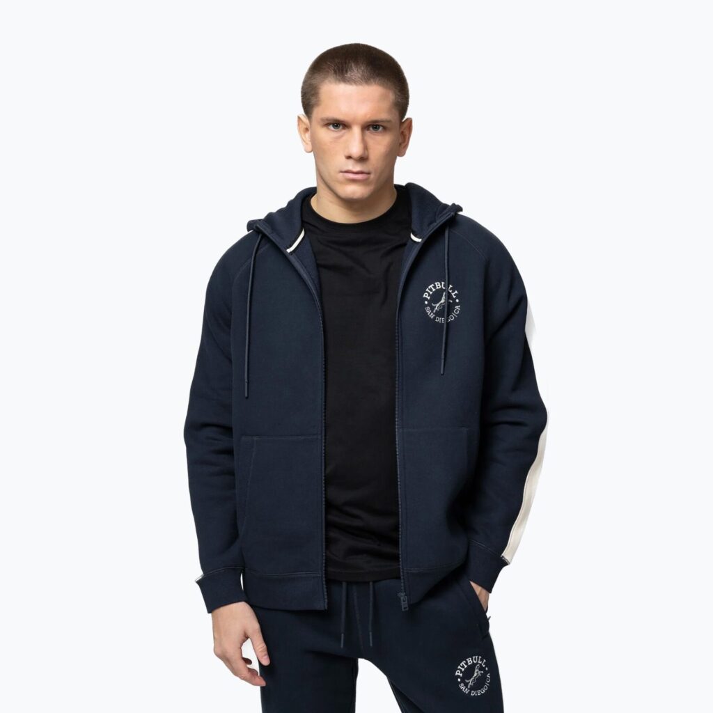 Толстовка мужская Pitbull San Diego Ca Hooded Zip dark navy/red
