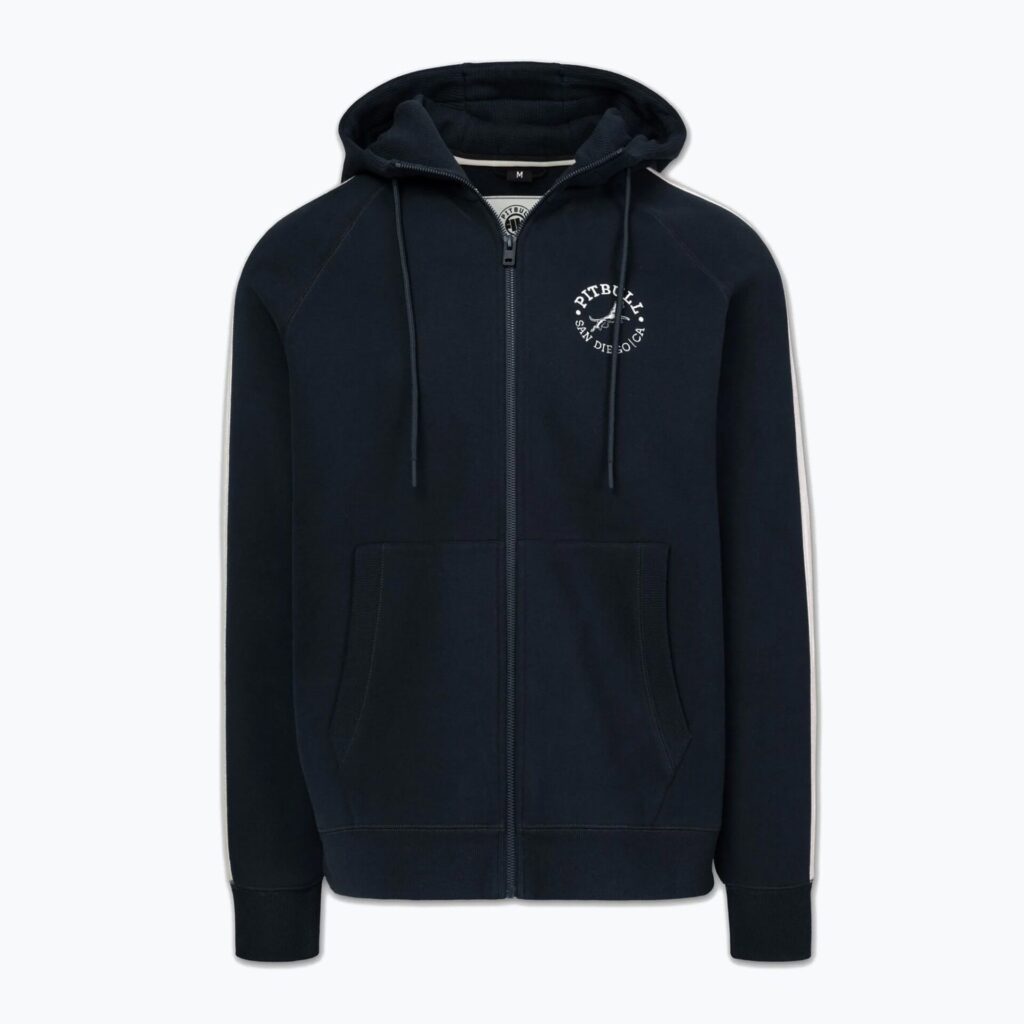 Толстовка мужская Pitbull San Diego Ca Hooded Zip dark navy/red