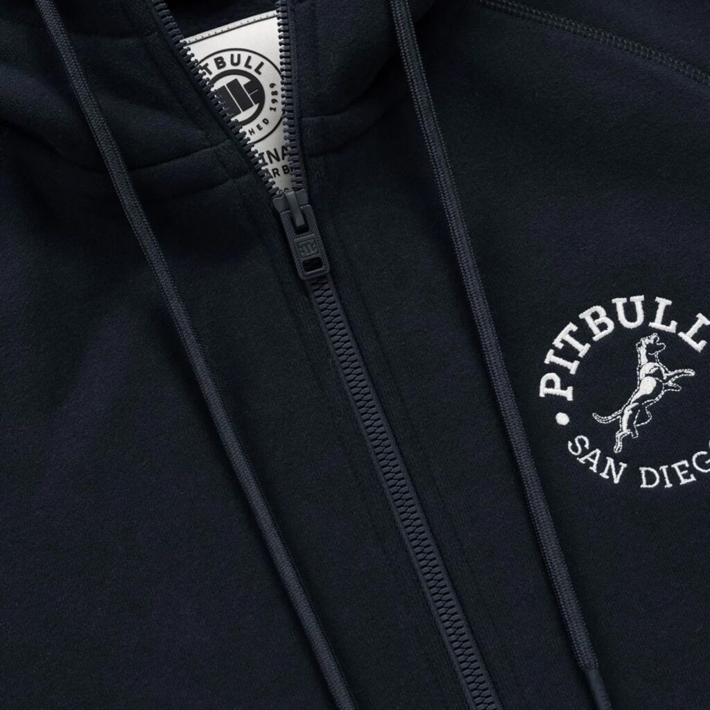 Толстовка мужская Pitbull San Diego Ca Hooded Zip dark navy/red