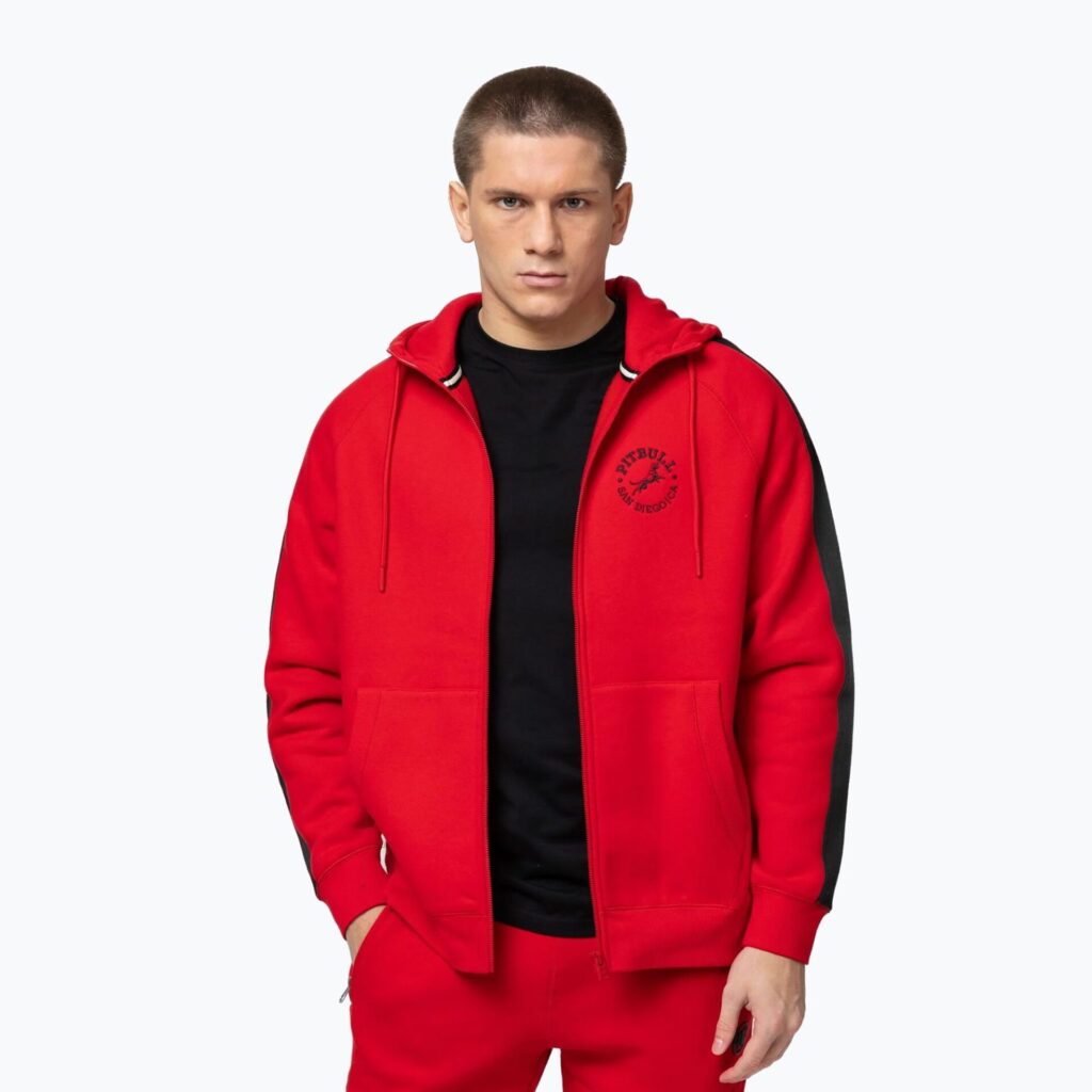 Толстовка мужская Pitbull San Diego Ca Hooded Zip red