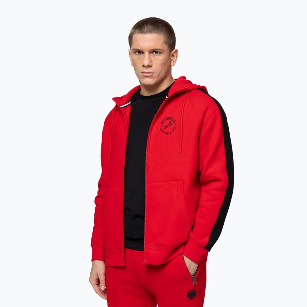 Толстовка мужская Pitbull San Diego Ca Hooded Zip red