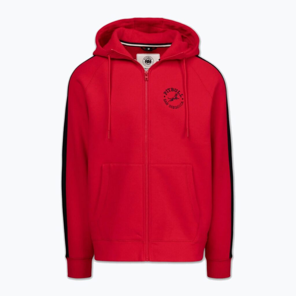 Толстовка мужская Pitbull San Diego Ca Hooded Zip red