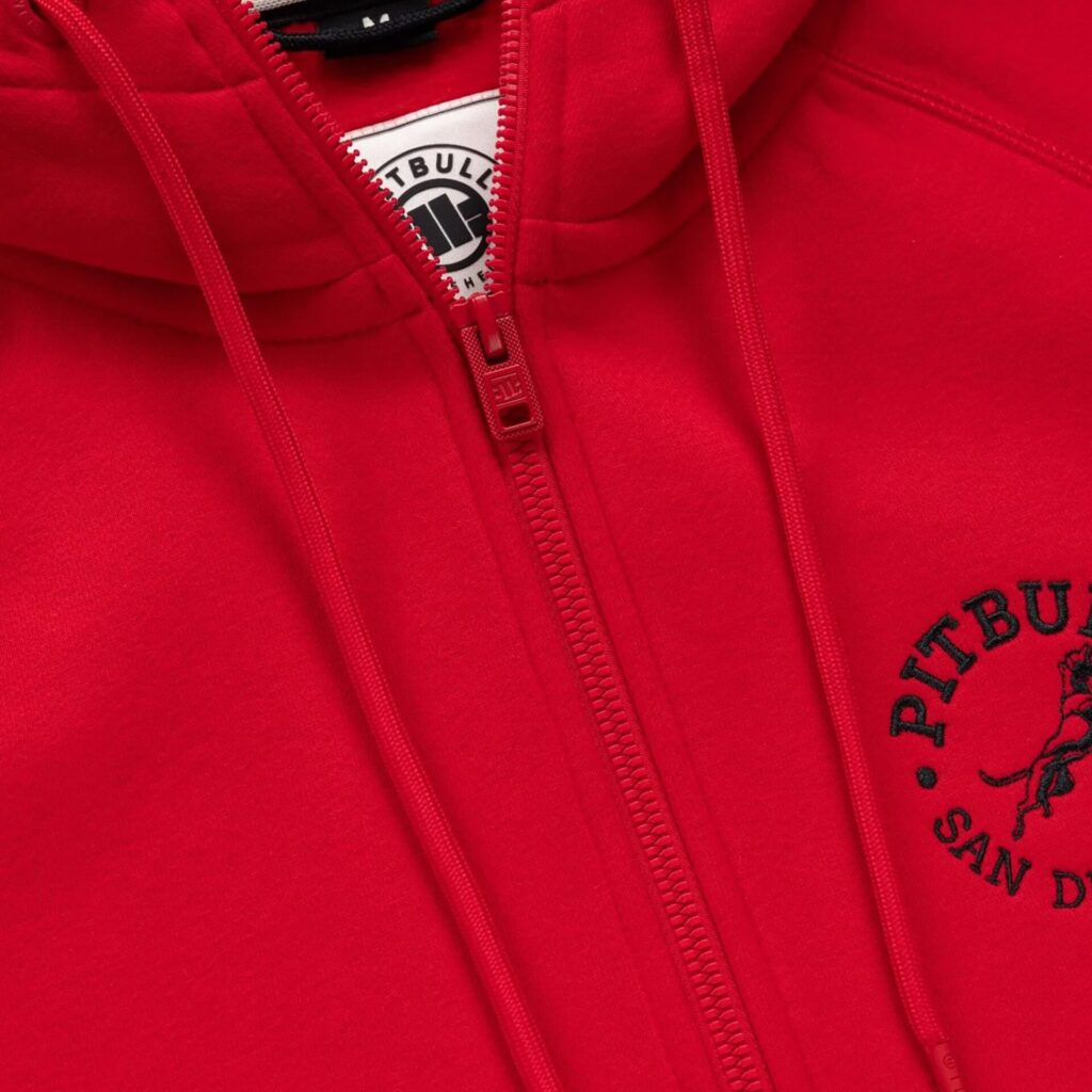 Толстовка мужская Pitbull San Diego Ca Hooded Zip red