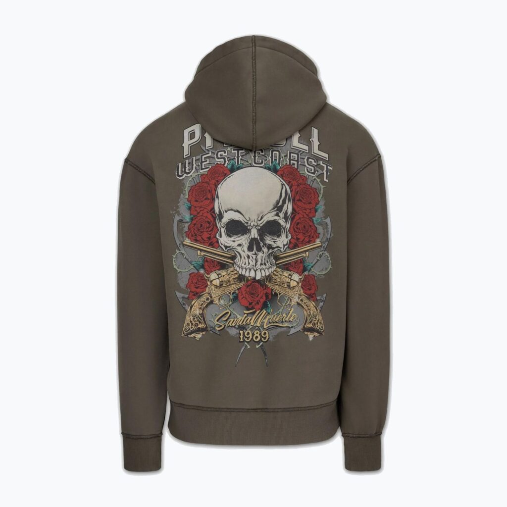 Толстовка мужская Pitbull Santa Muerte Hooded major olive