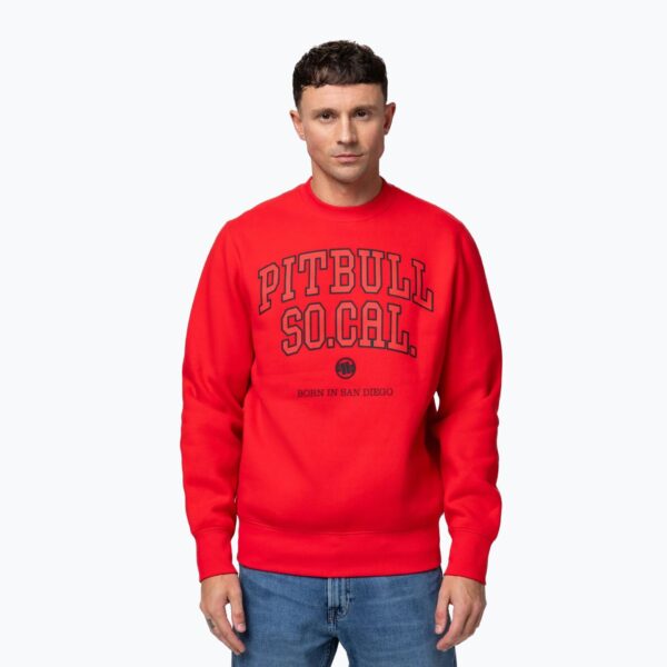 Толстовка мужская Pitbull So Cal Crewneck fluo/red