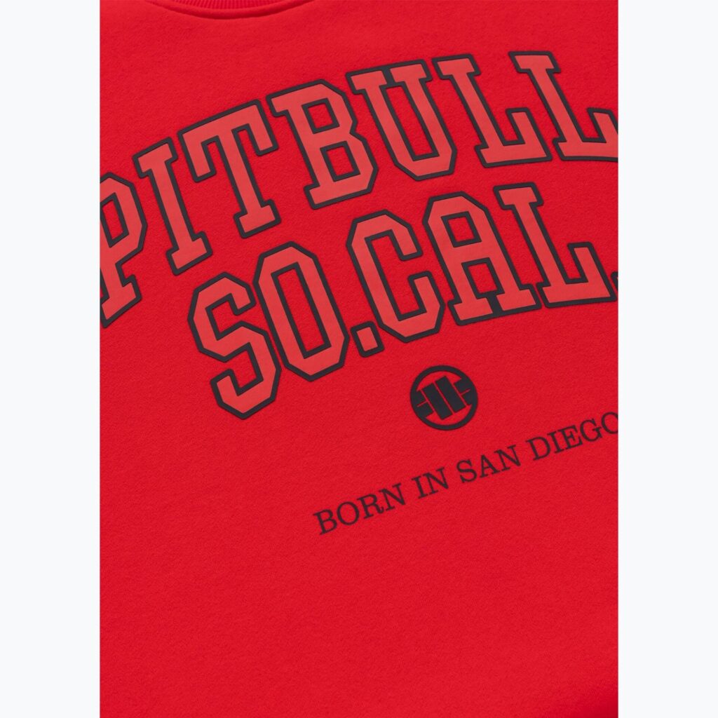 Толстовка мужская Pitbull So Cal Crewneck fluo/red