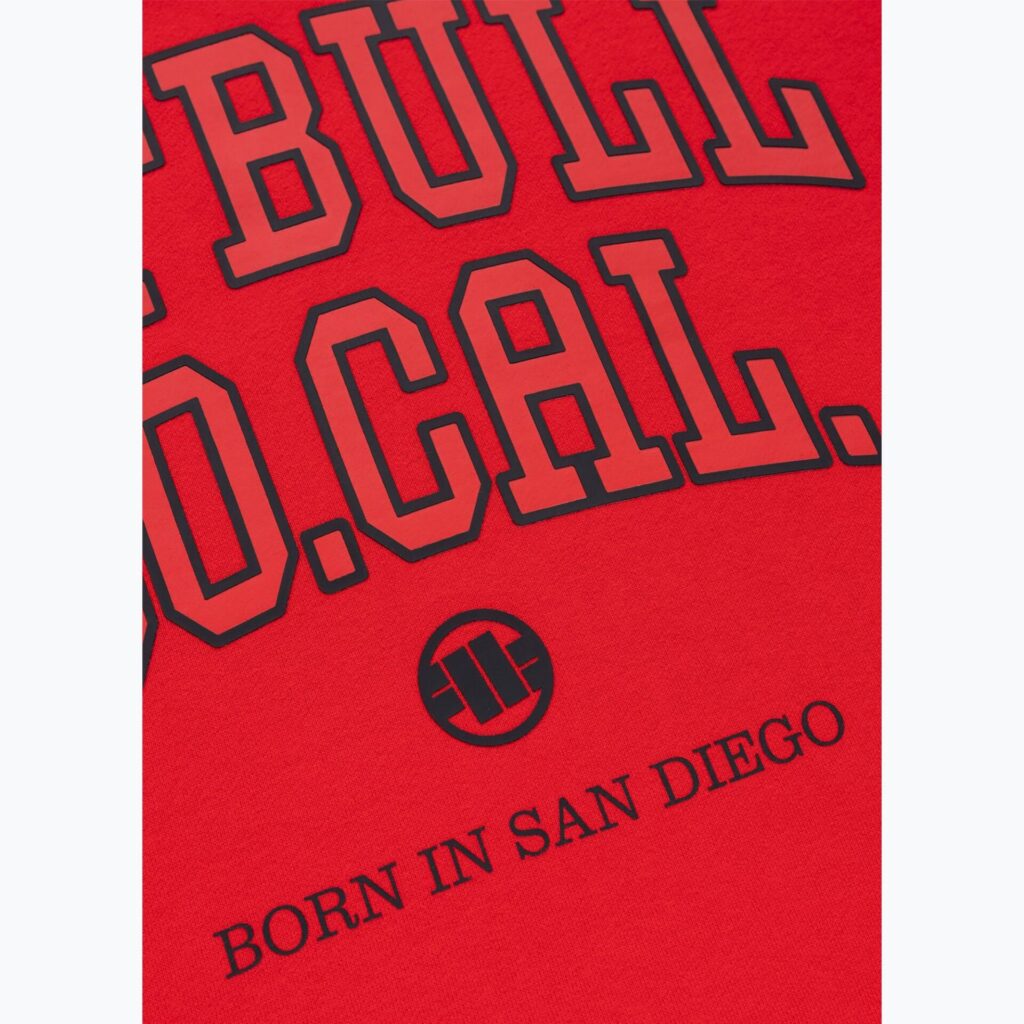 Толстовка мужская Pitbull So Cal Crewneck fluo/red