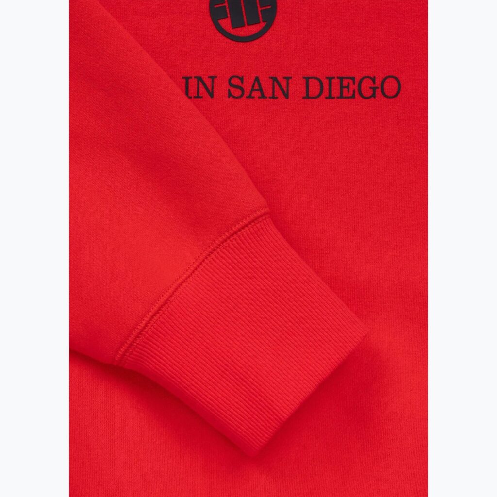 Толстовка мужская Pitbull So Cal Crewneck fluo/red