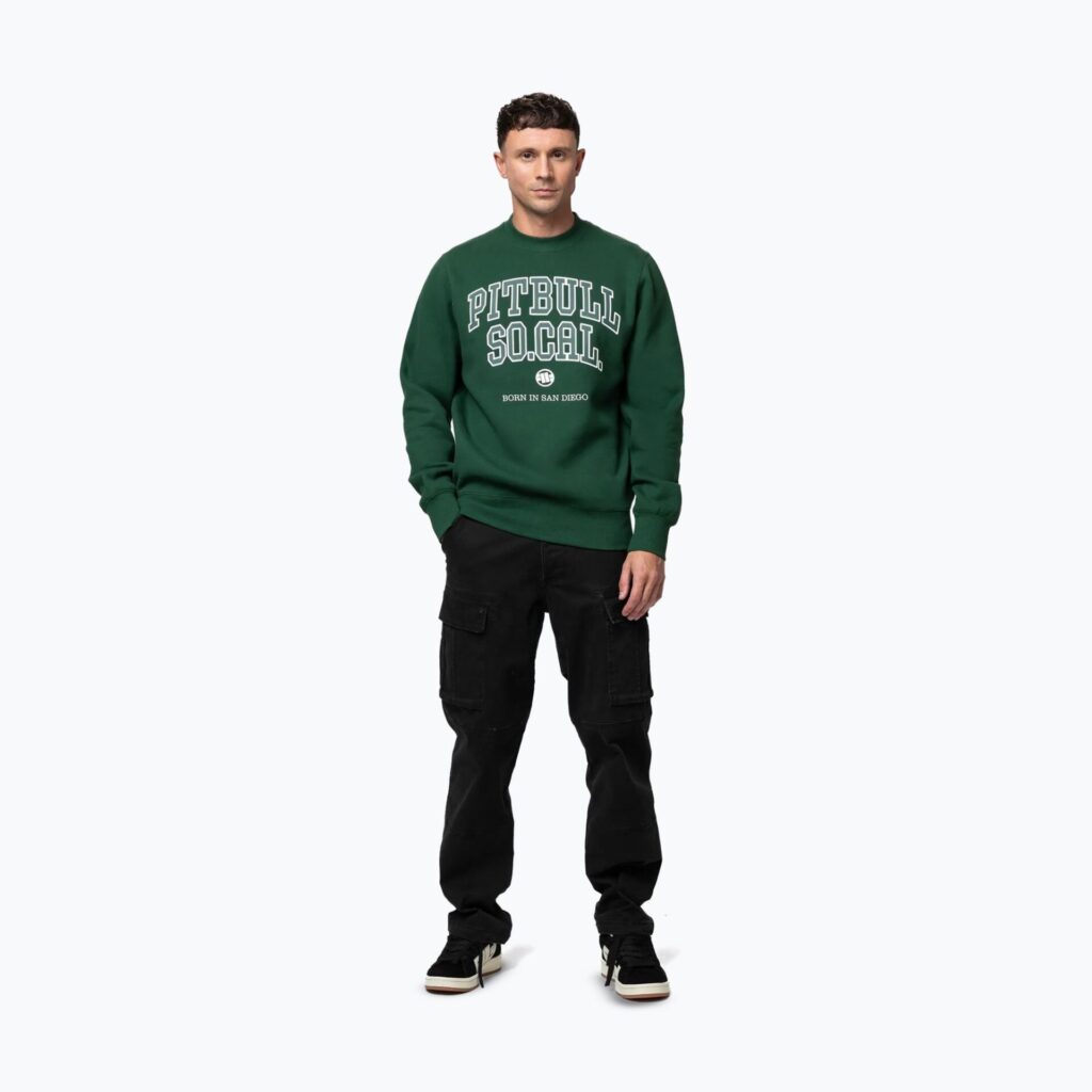 Толстовка мужская Pitbull So Cal Crewneck hunter green