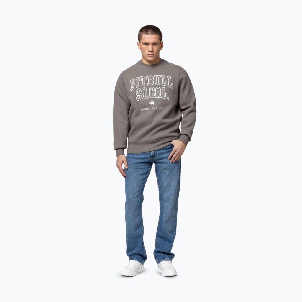 Толстовка мужская Pitbull So Cal Crewneck taupe