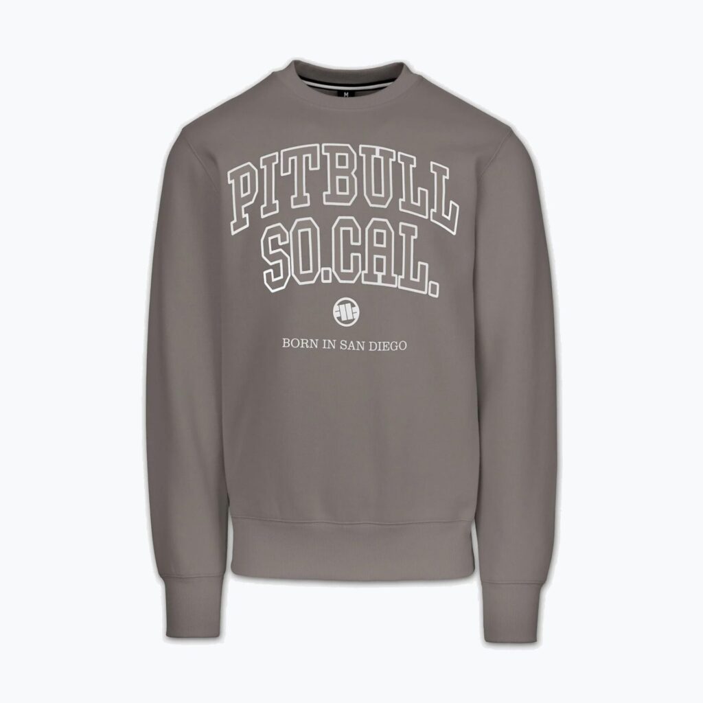 Толстовка мужская Pitbull So Cal Crewneck taupe