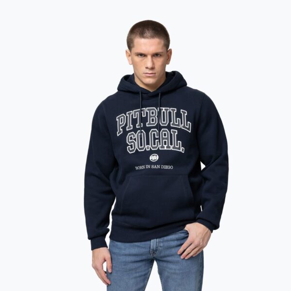 Толстовка мужская Pitbull So Cal Hooded dark navy/red