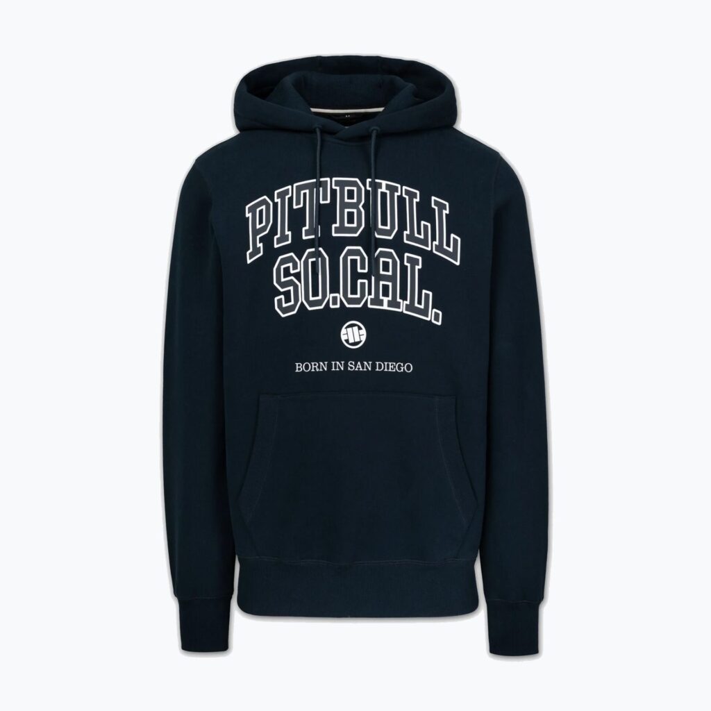 Толстовка мужская Pitbull So Cal Hooded dark navy/red