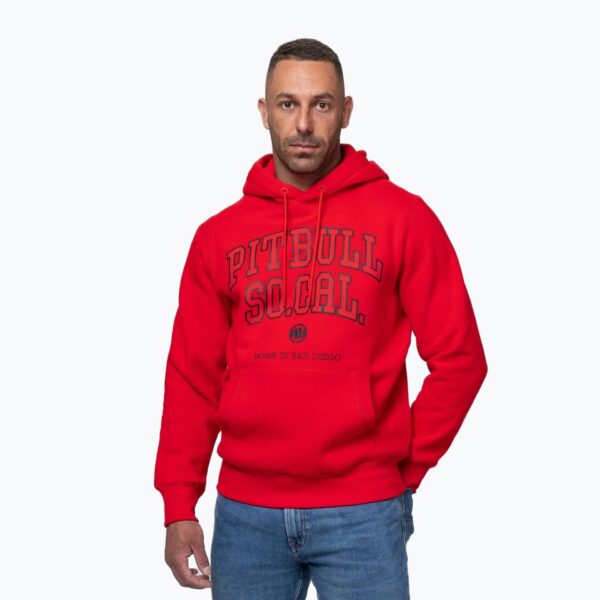 Толстовка мужская Pitbull So Cal Hooded fluo/red