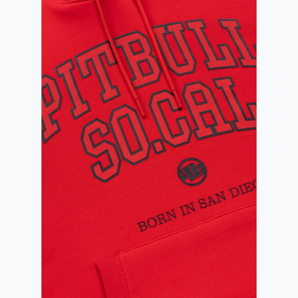Толстовка мужская Pitbull So Cal Hooded fluo/red