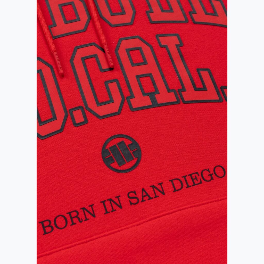 Толстовка мужская Pitbull So Cal Hooded fluo/red