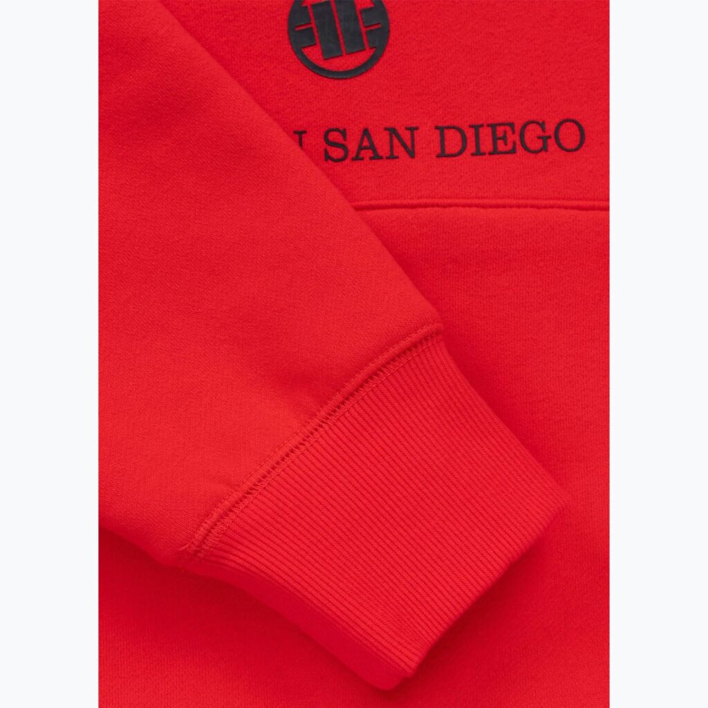 Толстовка мужская Pitbull So Cal Hooded fluo/red