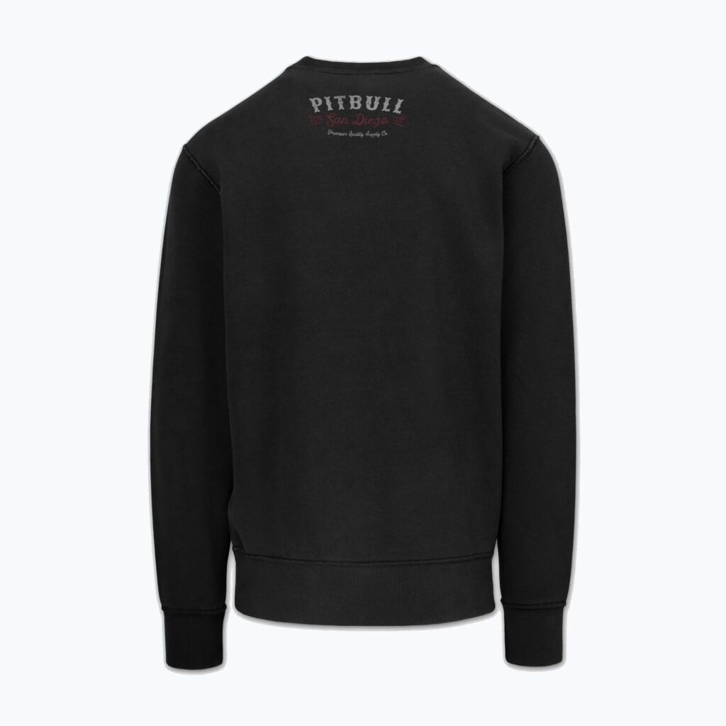 Толстовка мужская Pitbull Strenght & Respect Crewneck washed dark graphite
