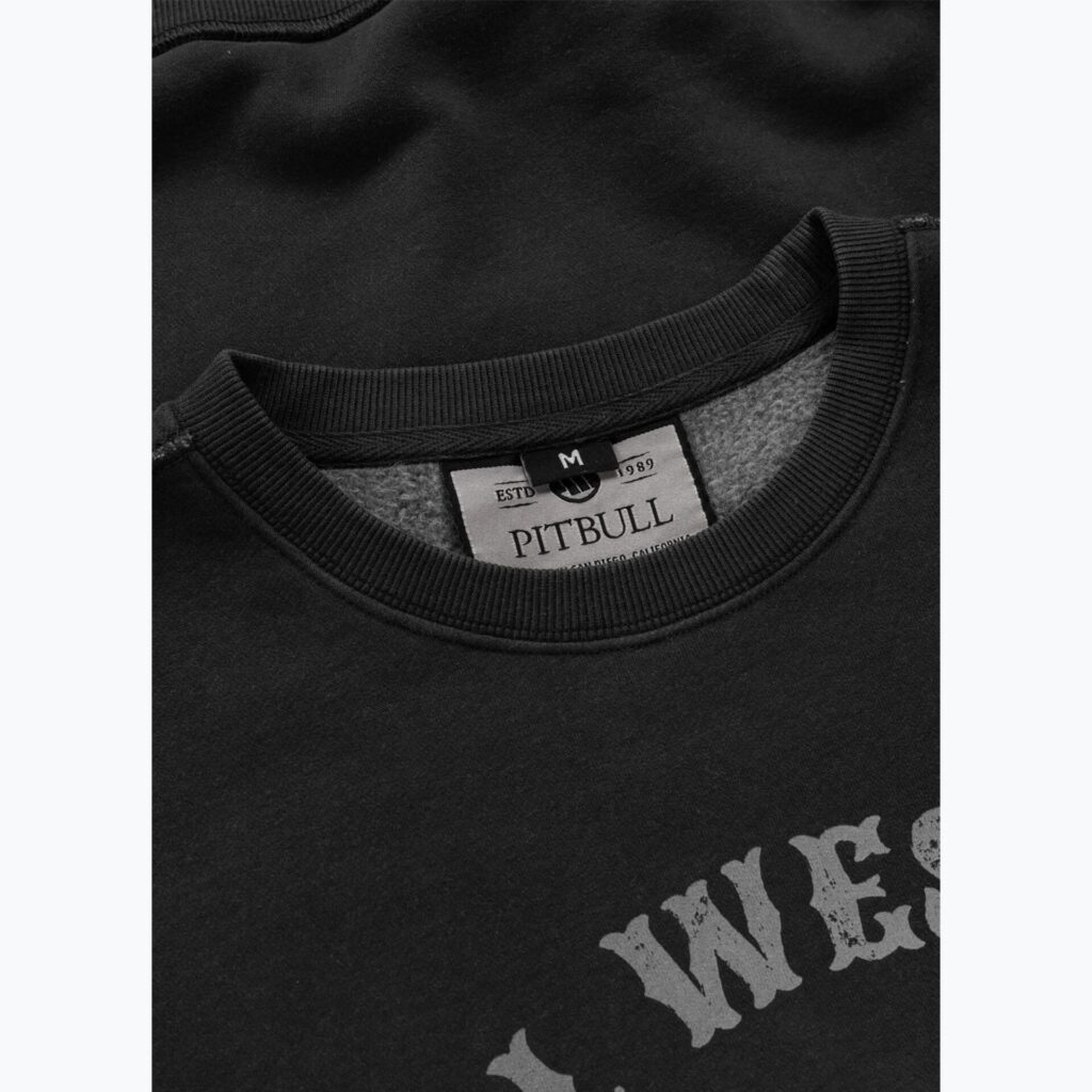 Толстовка мужская Pitbull Strenght & Respect Crewneck washed dark graphite