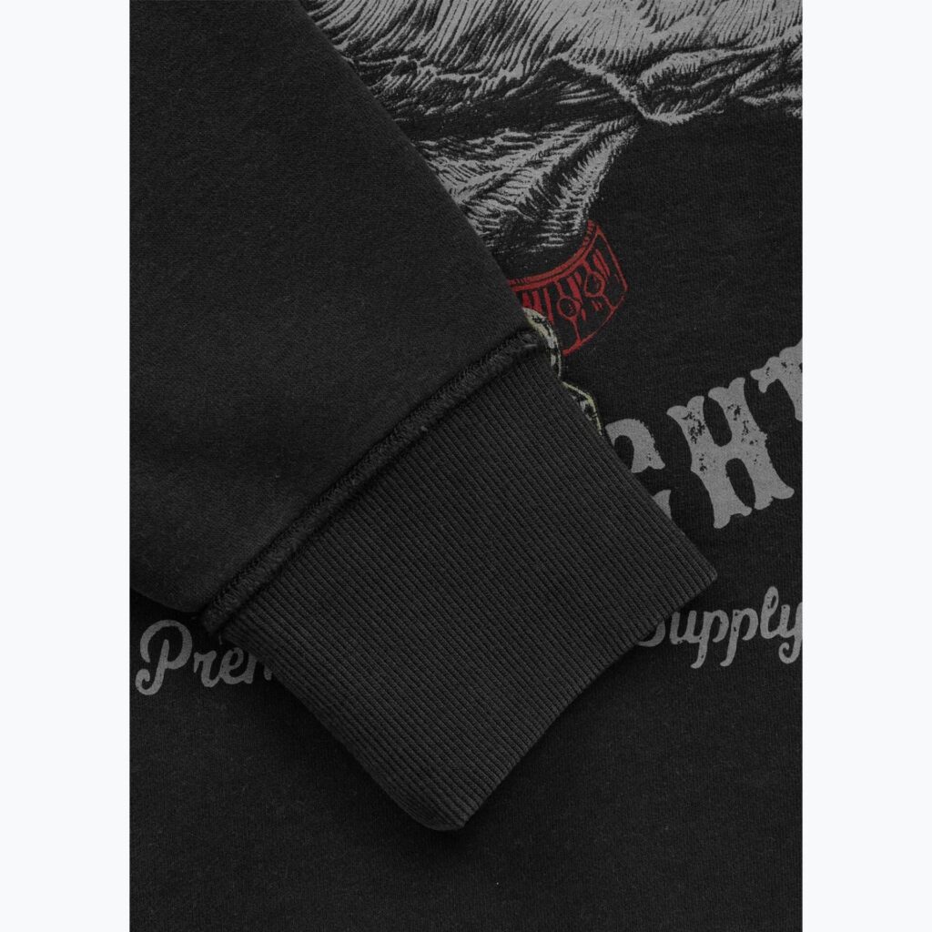Толстовка мужская Pitbull Strenght & Respect Crewneck washed dark graphite