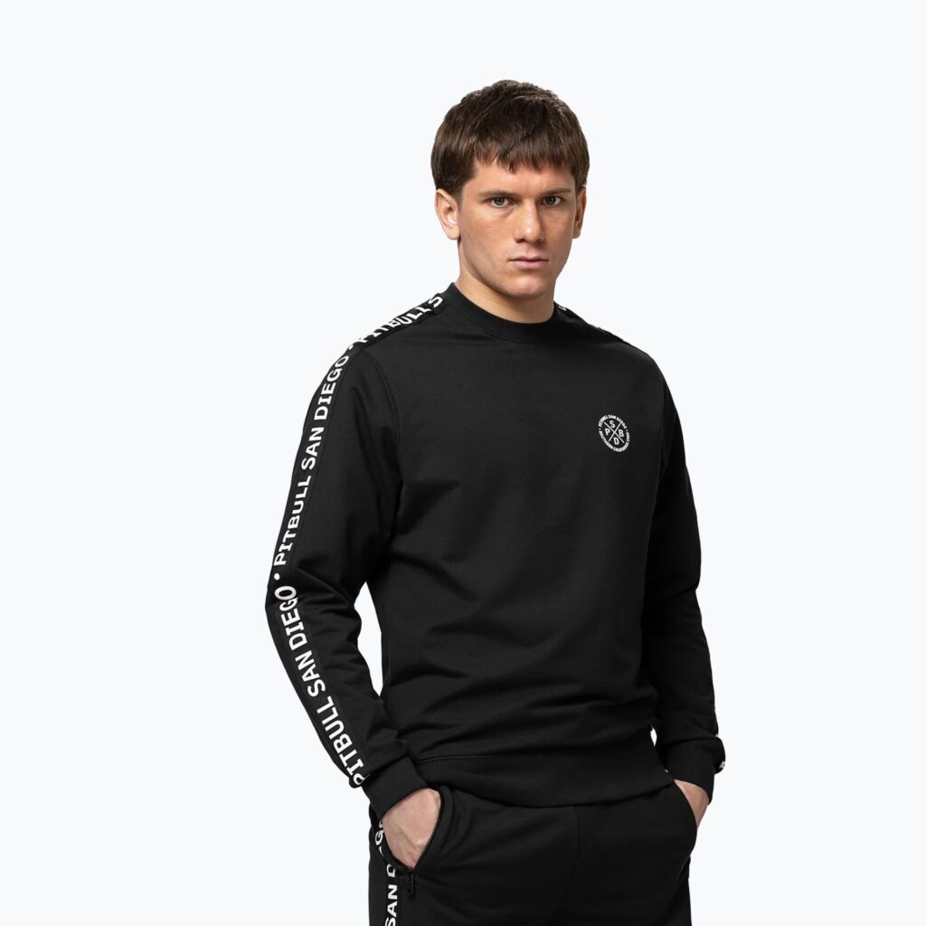 Толстовка мужская Pitbull Tape Parker Crewneck black