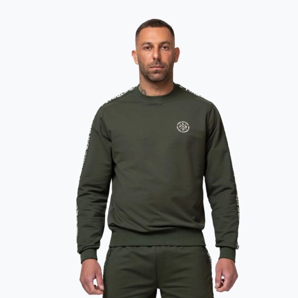 Толстовка мужская Pitbull Tape Parker Crewneck old green
