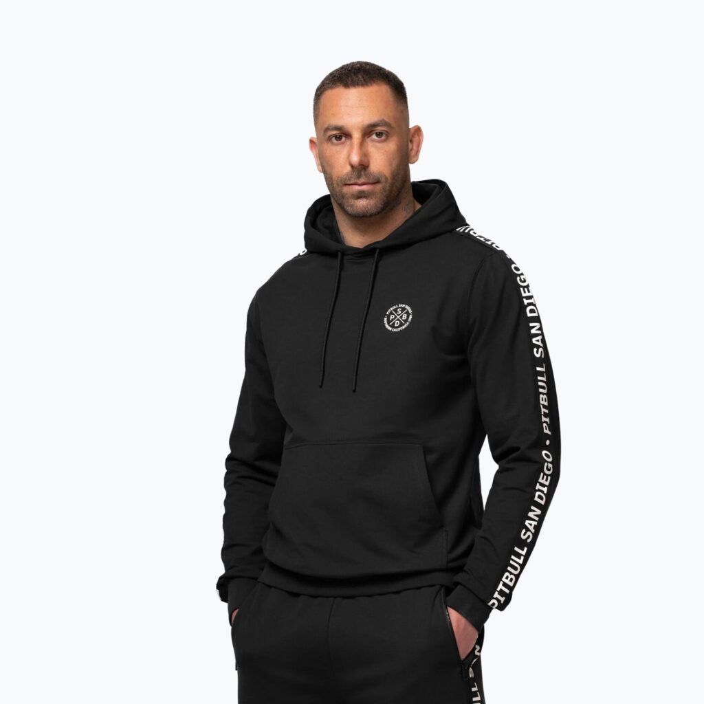 Толстовка мужская Pitbull Tape Parker Hooded black
