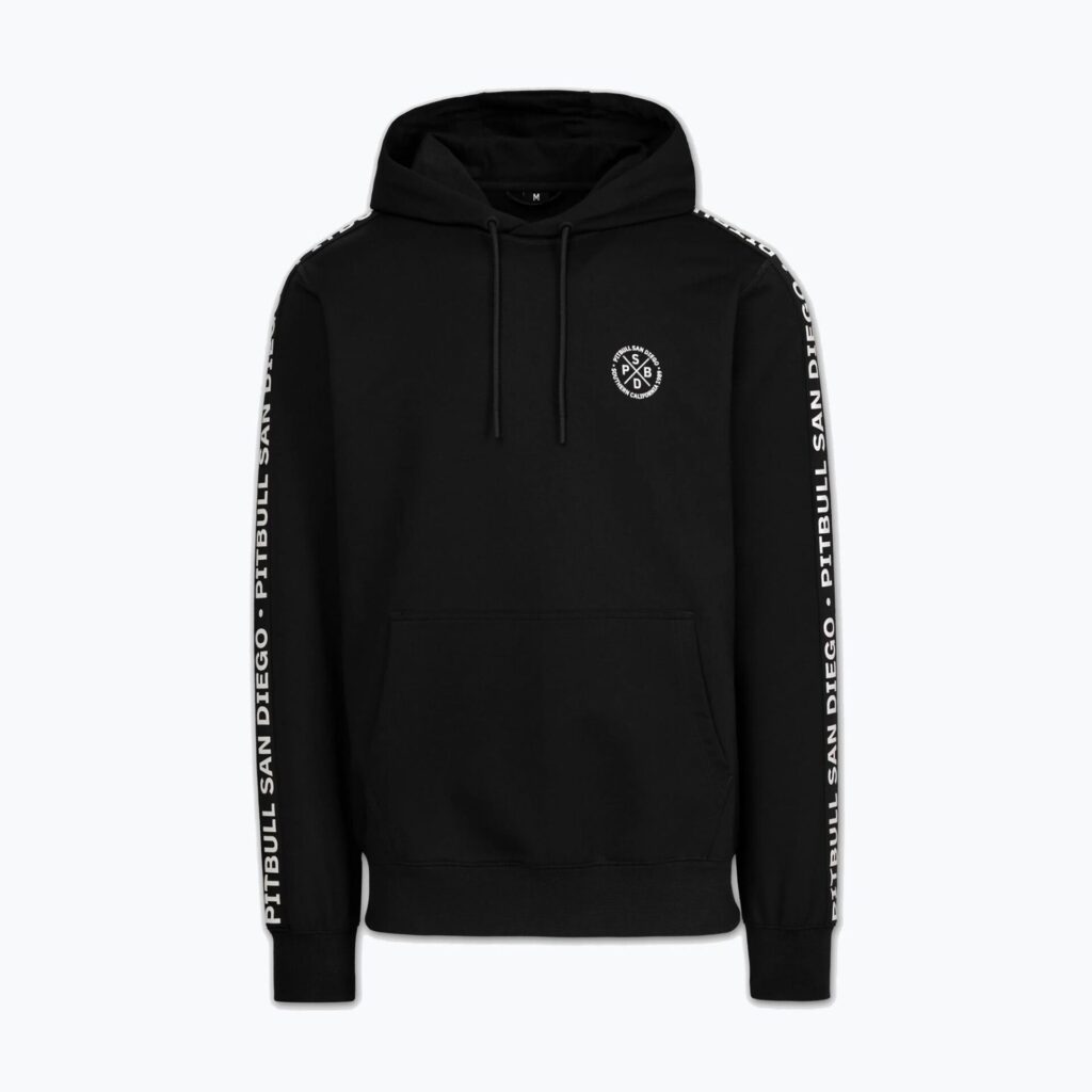 Толстовка мужская Pitbull Tape Parker Hooded black