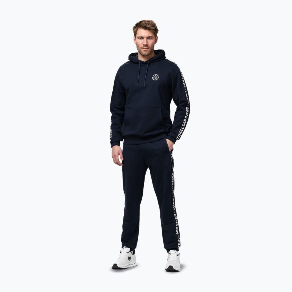 Толстовка мужская Pitbull Tape Parker Hooded dark navy
