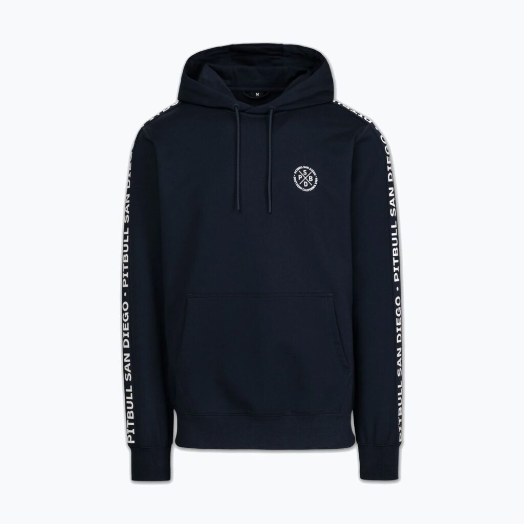 Толстовка мужская Pitbull Tape Parker Hooded dark navy