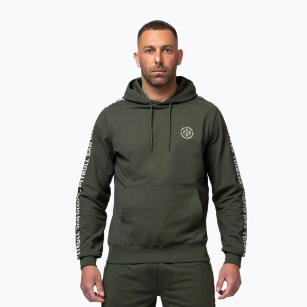 Толстовка мужская Pitbull Tape Parker Hooded old green