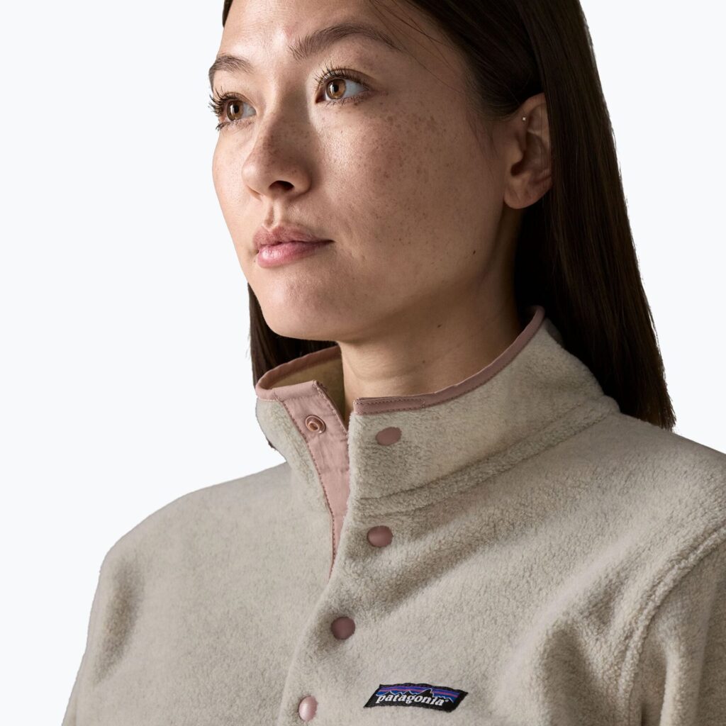 Женская флисовая толстовка Patagonia Lightweight Synchilla Snap-T Pullover oatmeal heather w/moonrise taupe