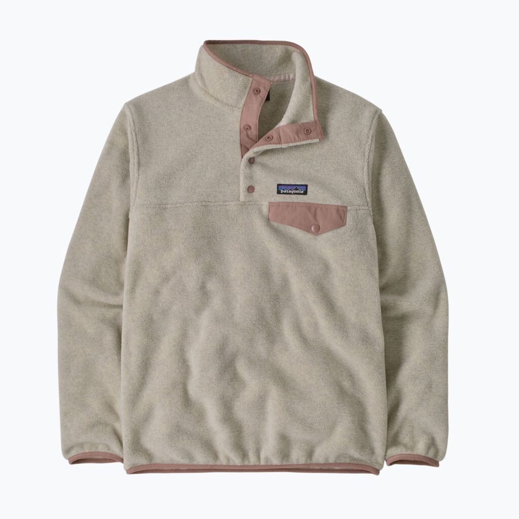 Женская флисовая толстовка Patagonia Lightweight Synchilla Snap-T Pullover oatmeal heather w/moonrise taupe