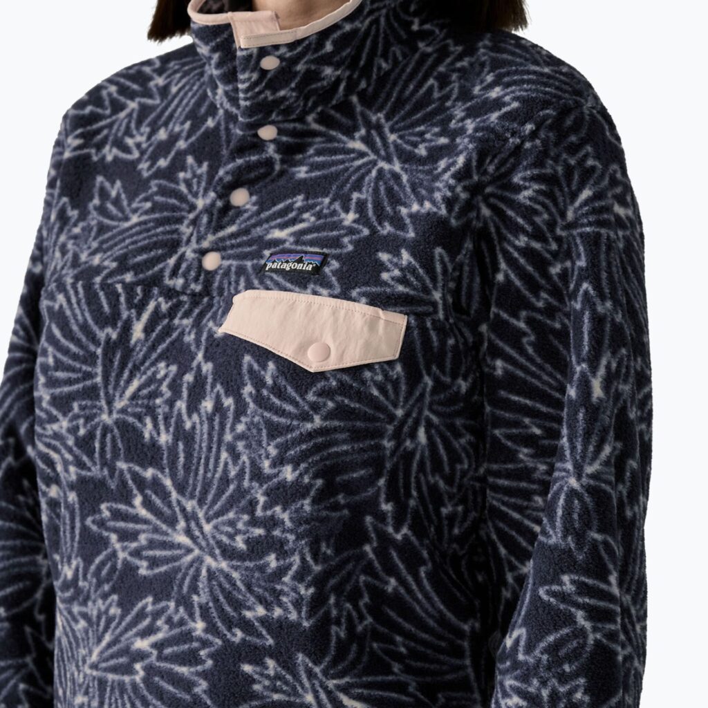Женская флисовая толстовка Patagonia Lightweight Synchilla Snap-T Pullover saxifrage: sunken blue