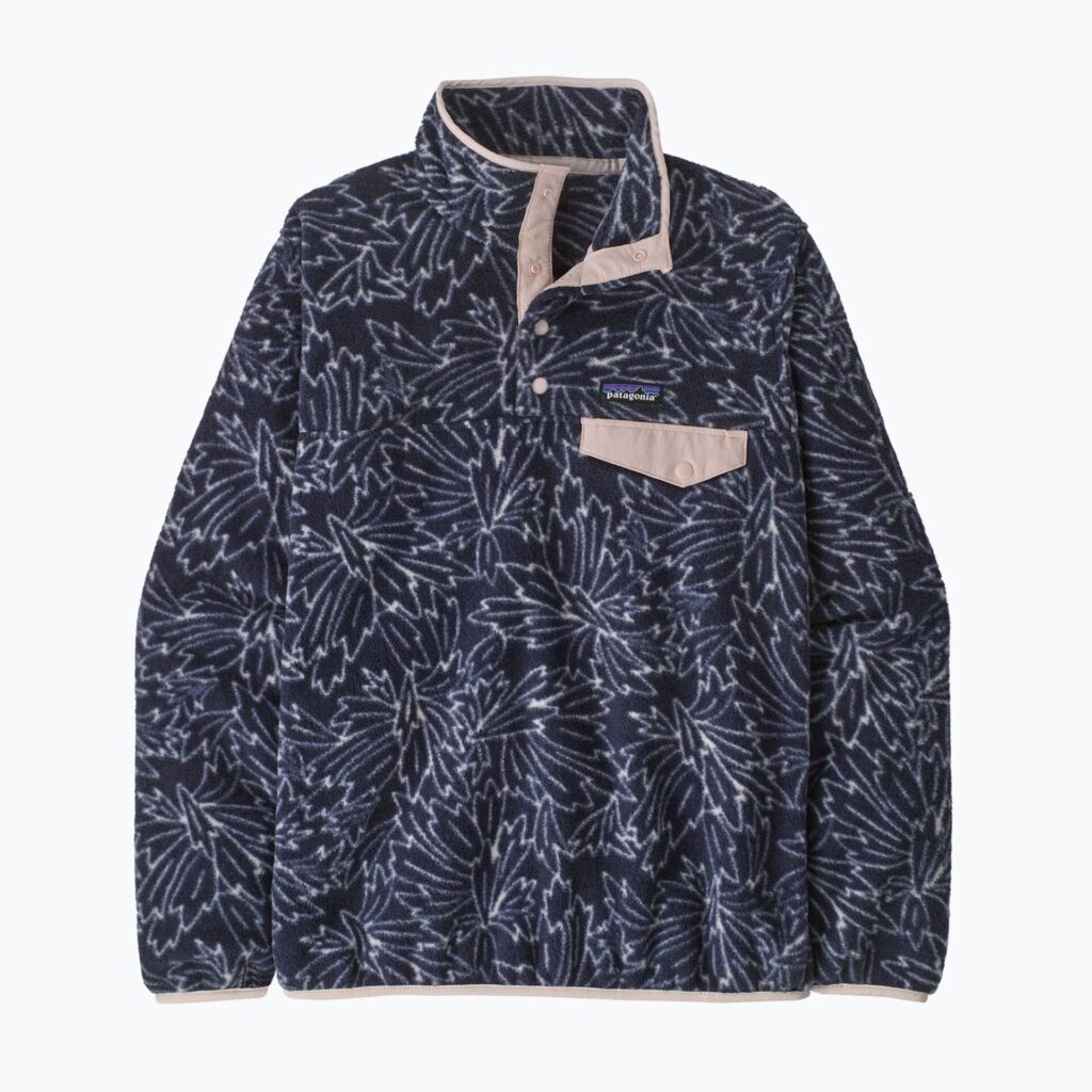 Женская флисовая толстовка Patagonia Lightweight Synchilla Snap-T Pullover saxifrage: sunken blue