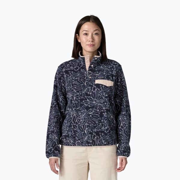 Женская флисовая толстовка Patagonia Lightweight Synchilla Snap-T Pullover saxifrage: sunken blue