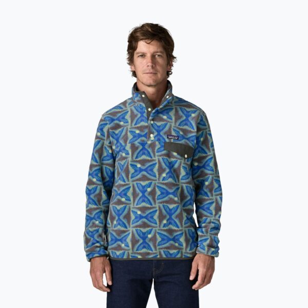 Мужская флисовая куртка Patagonia Lightweight Synchilla Snap-T Pullover deep freeze: forge grey