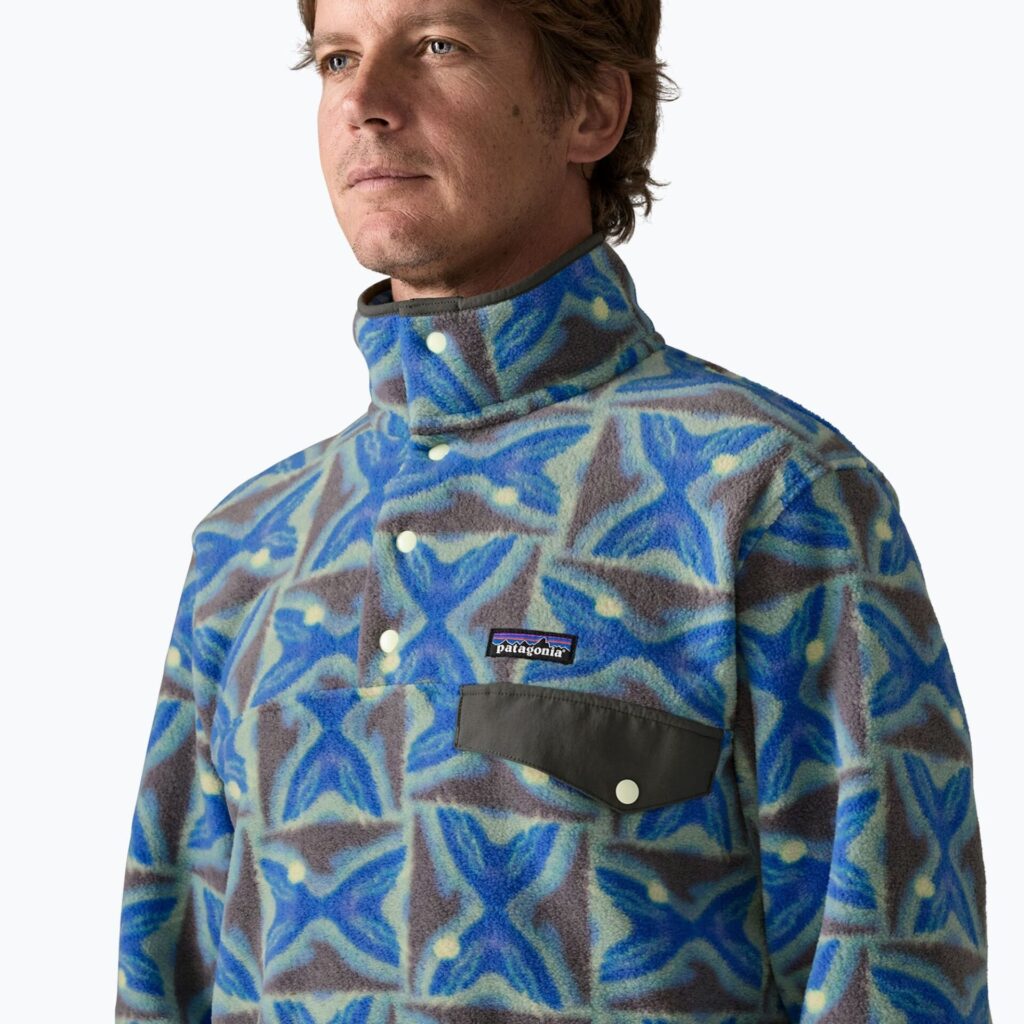 Мужская флисовая куртка Patagonia Lightweight Synchilla Snap-T Pullover deep freeze: forge grey