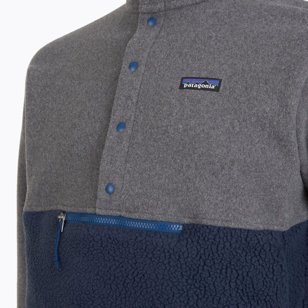 Толстовка мужская Patagonia Retro Pile 1/2 Snap P/O new navy w/nickel