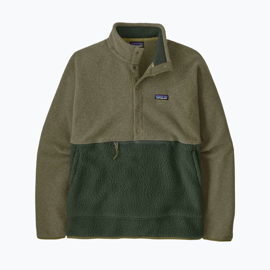Толстовка мужская Patagonia Retro Pile 1/2 Snap P/O old growth green