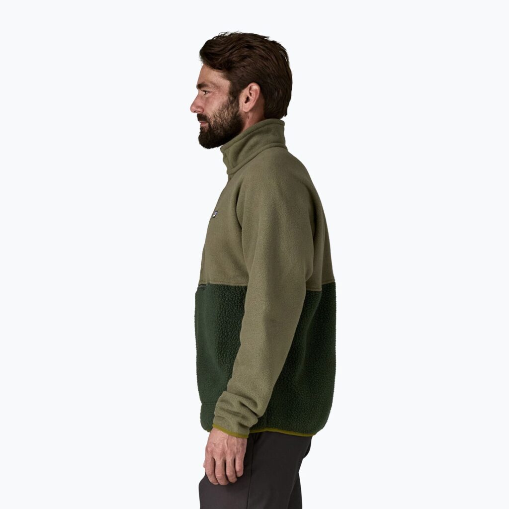 Толстовка мужская Patagonia Retro Pile 1/2 Snap P/O old growth green