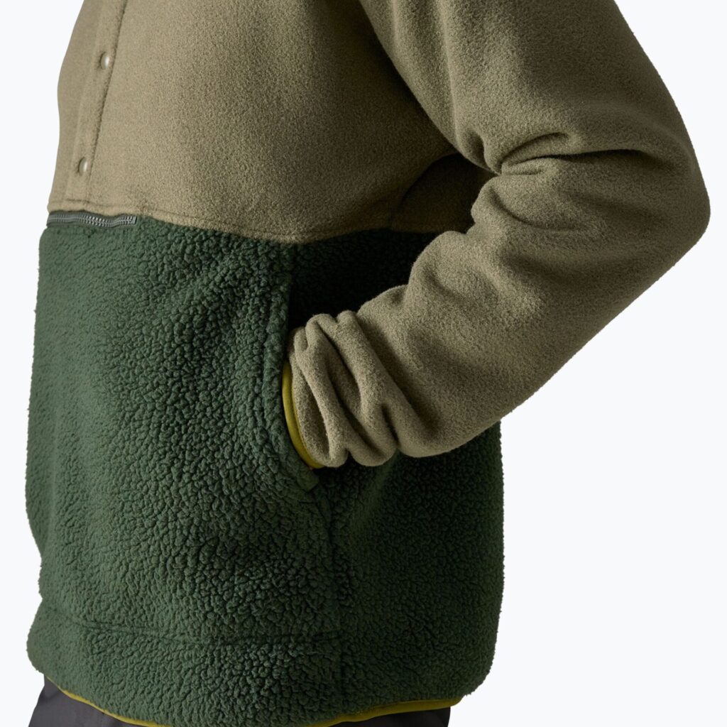 Толстовка мужская Patagonia Retro Pile 1/2 Snap P/O old growth green