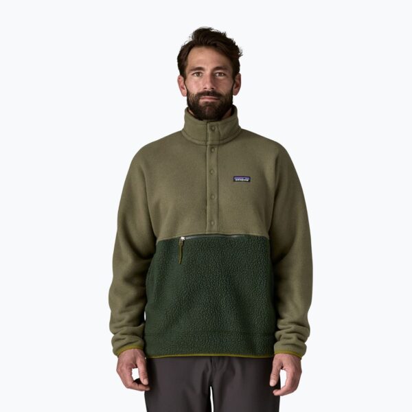 Толстовка мужская Patagonia Retro Pile 1/2 Snap P/O old growth green